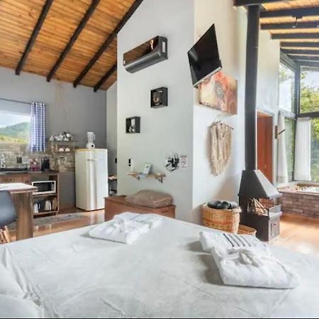 Cabana Sassafras Com Hidromassagem Alfredo Wagner Buitenkant foto