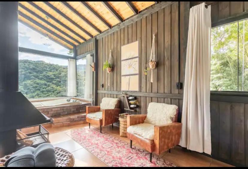 Cabana Sassafras Com Hidromassagem Alfredo Wagner Buitenkant foto