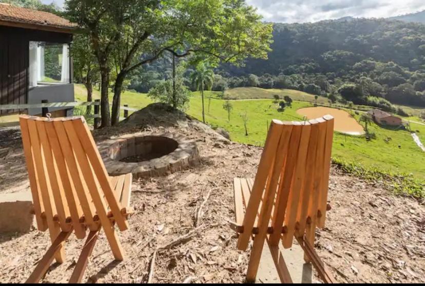 Cabana Sassafras Com Hidromassagem Alfredo Wagner Buitenkant foto